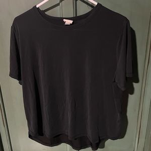 Black Cropped T-Shirt Size XL